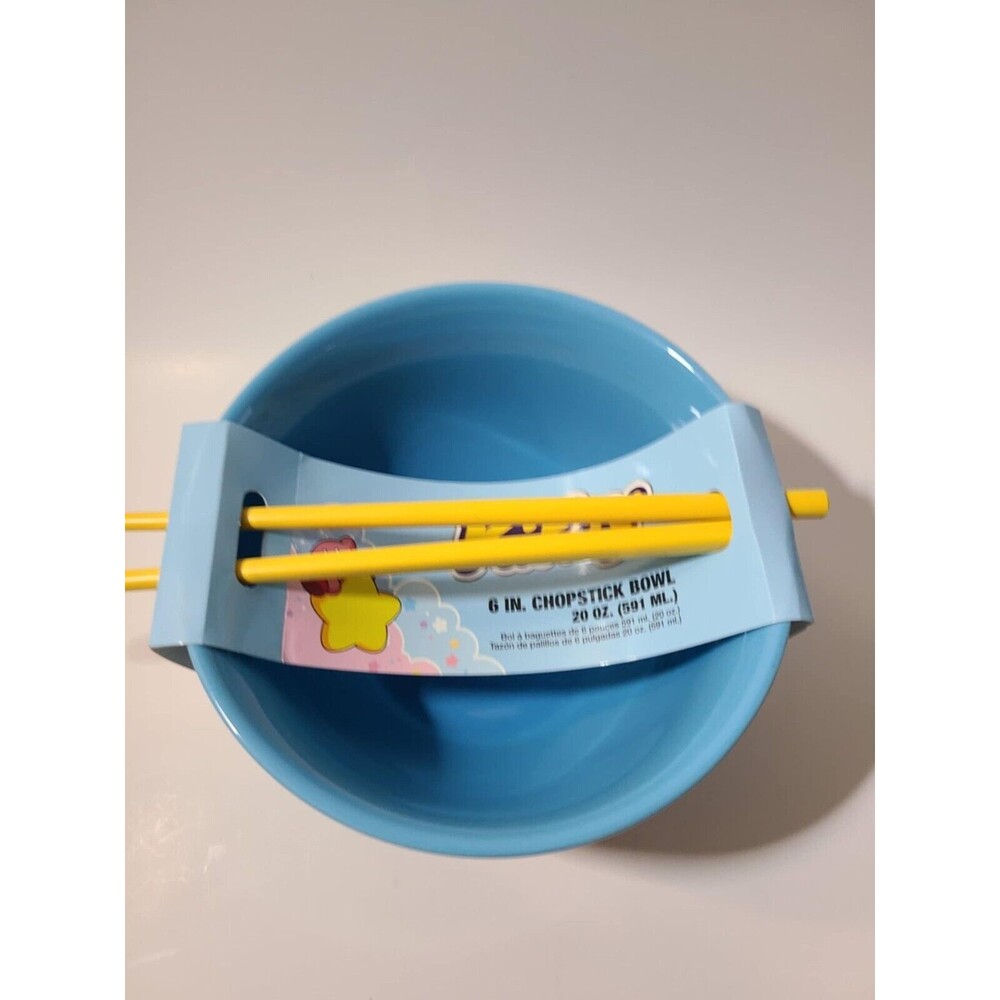 Kirby Ramen Noodle Bowl and Chopsticks Blue 1 Set NEW Nintendo Licensed